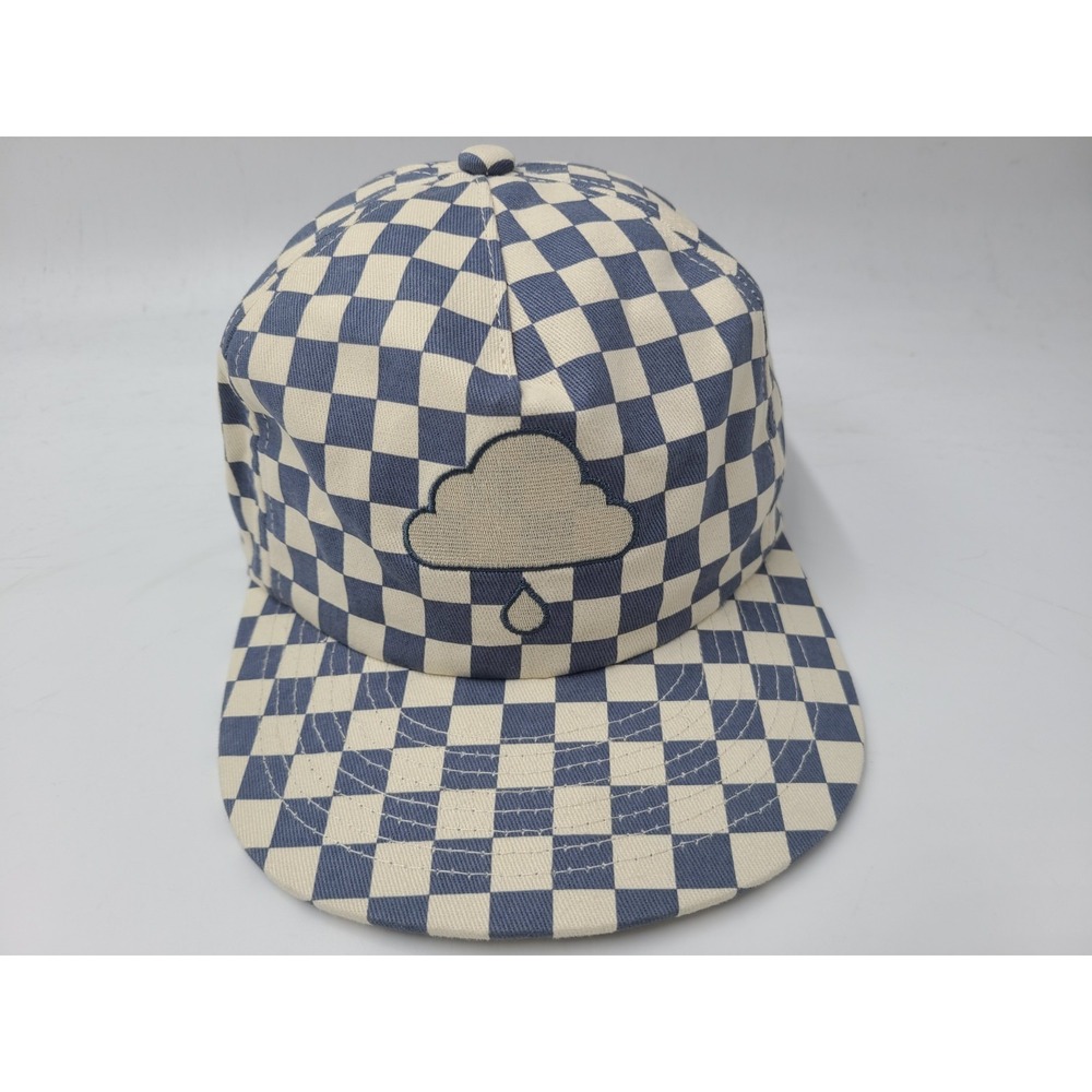 Cloud Water Checkerboard Strapback Adjustable Hat Cap Skate Surf Men Blue White
